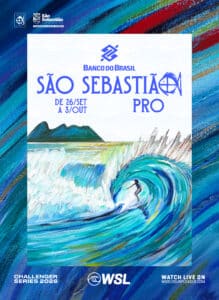 Pôster do Banco do Brasil São Sebastião Pro 2026, criado por Leslie Amaral