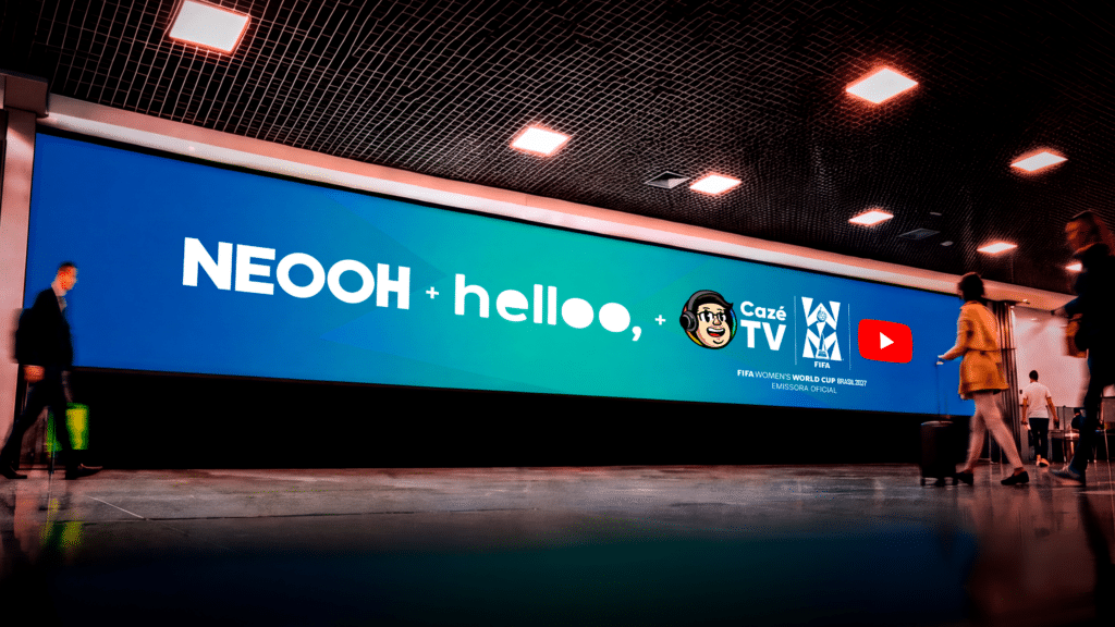 CazéTV, NEOOH e helloo levam a Copa Feminina 2027 ao OOH