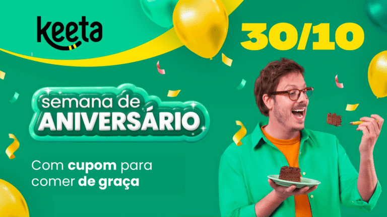 Keeta libera 10 mil cupons de R$ 50 em 30 de outubro